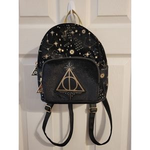 Harry Potter Deathly Hallows Star Velvet Backpack